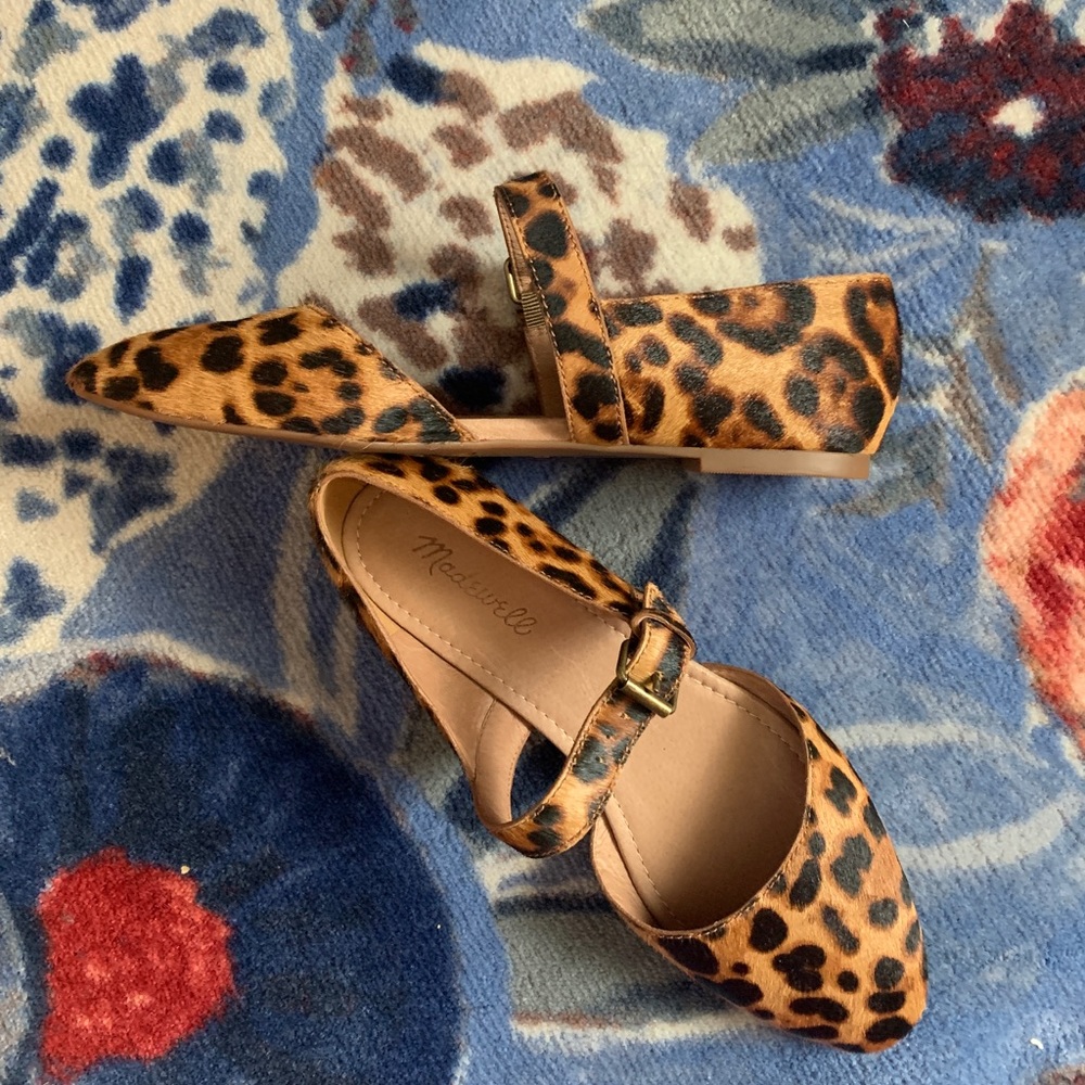 Madewell leopard Alina mary-Jane flat
